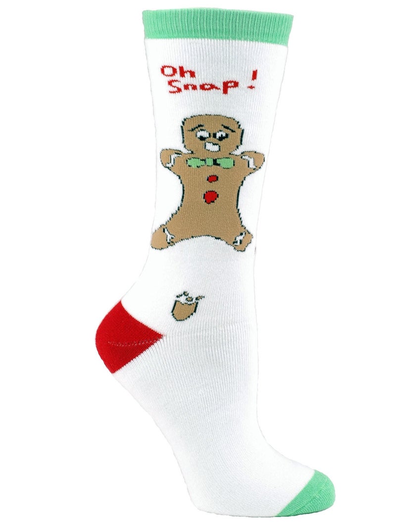 Tree Buddees Unisex Adult - Oh Snap! Funny Gingerbread Man Christmas Socks - Image 1